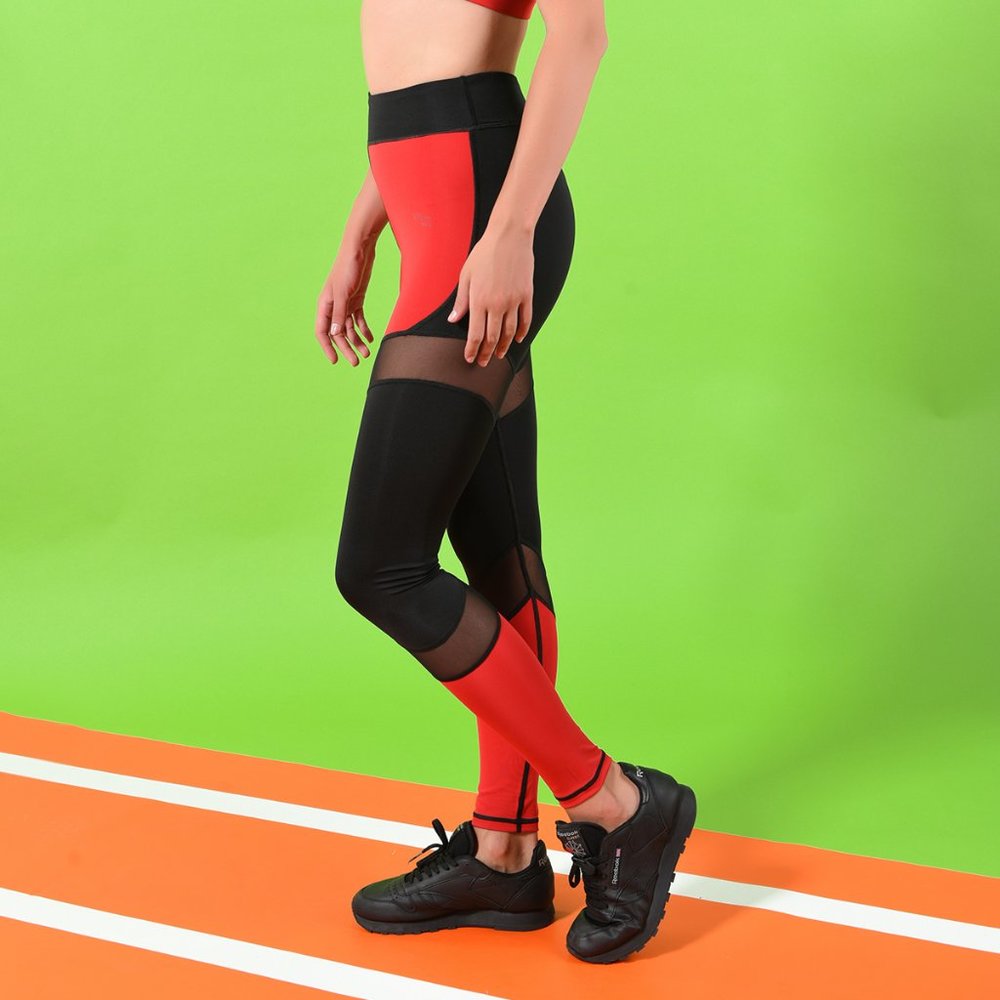 Made in Turkey - Mesh Yoga Pants Leggings Red